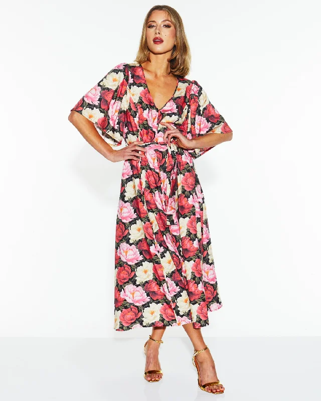 Fate Lyrical Midi Dress Oscar Floral