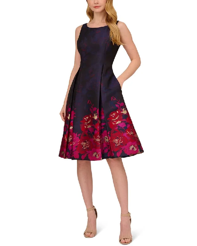 Ball Gown Women Dress with a Full Skirt for a Princess - like Look Ball Gown Women Dress with a Full Skirt for a Princess - like Look Adrianna Papell Metallic Floral Border Fit Flare Jacquard Dress