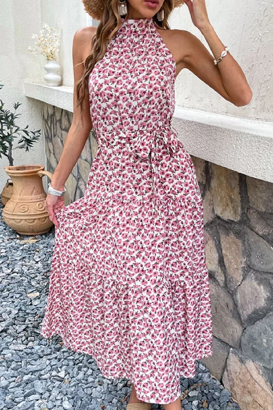 Ruffled Women Dress with Multiple Layers for a Playful and Girly Style Ruffled Women Dress with Multiple Layers for a Playful and Girly Style Floral Tie-Waist Tiered Dress