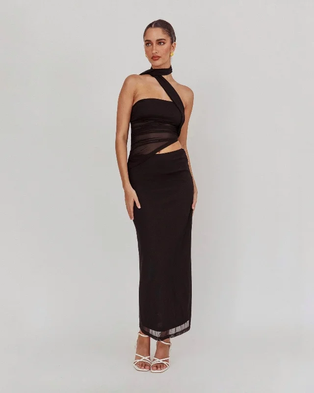 LELIA MAXI DRESS -BLACK