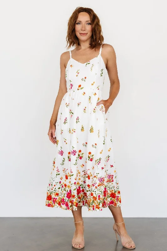 Daniella Tank Dress | Off White Floral