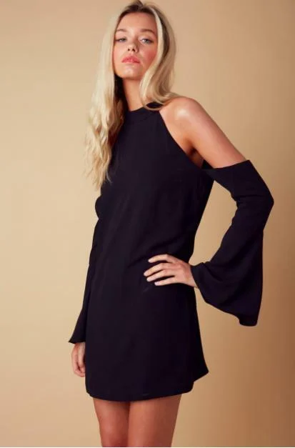 Ipanema Black Cold Shoulder Dress