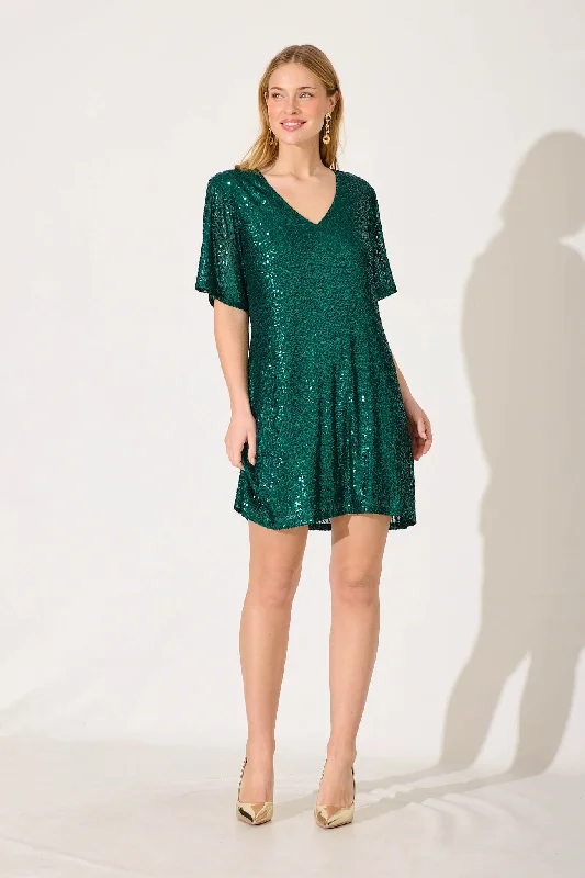 Its You Dress In Emerald Green Sequin