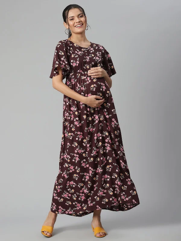 Front Open Maternity Dress