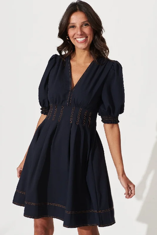 Hazel Dress In Navy