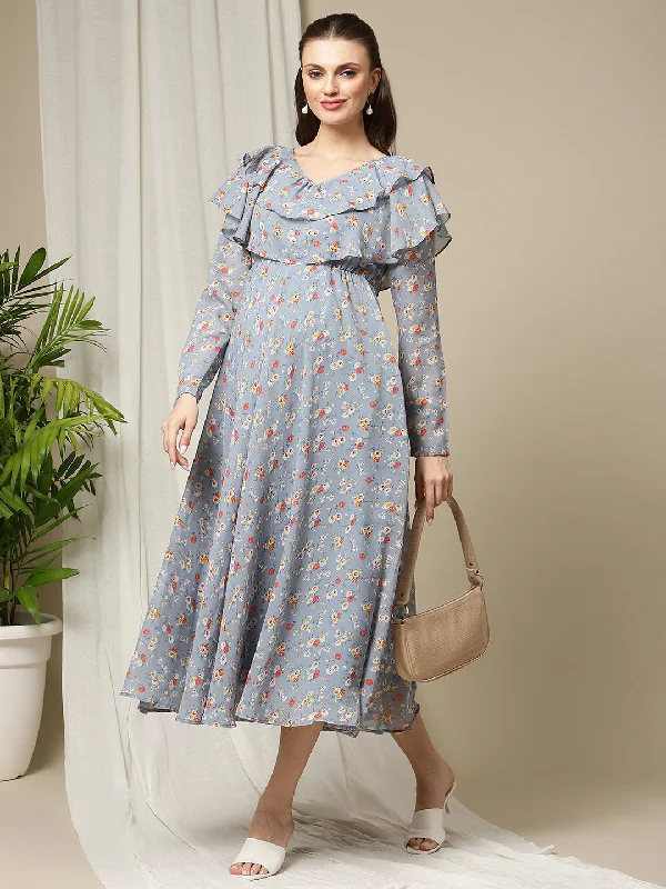 Maternity Printed Long Frock